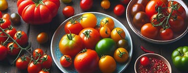 tomates de diferentes tipos